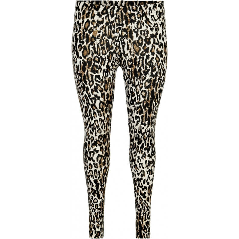 SAANDGAARD Leopard-leggings m. elastik